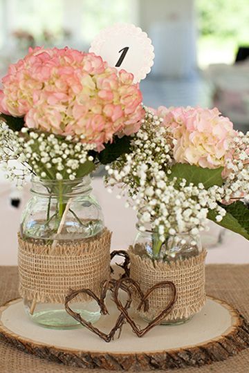 Rustic Wood Slab Centerpieces Into Your Wedding