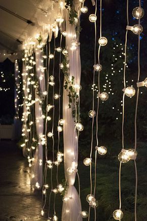 Romantic String Light Wedding Ideas