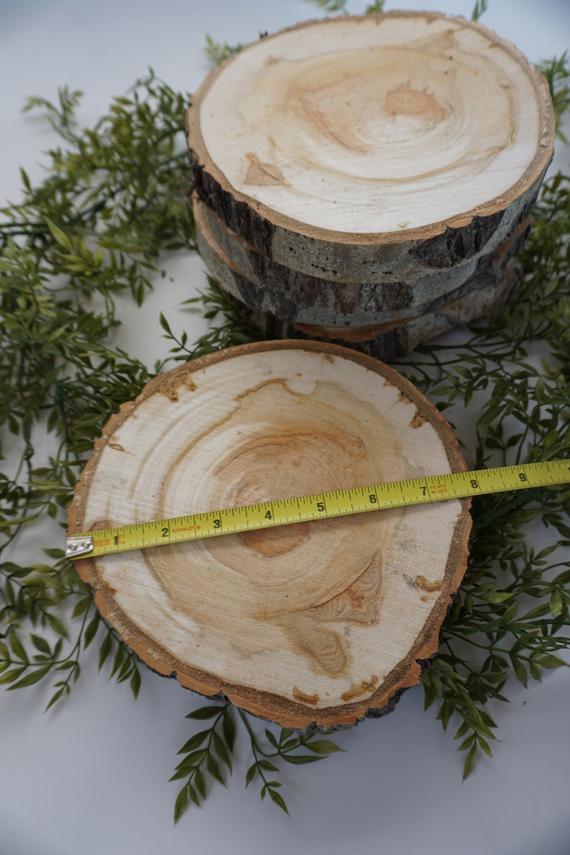 Rustic Wood Slab Centerpieces Into Your Wedding