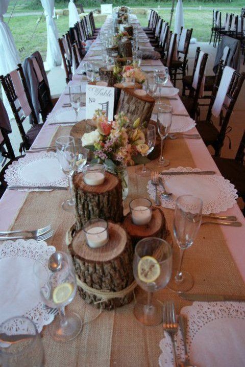 Trendy Rustic Wedding Table Runner Ideas To LOVE